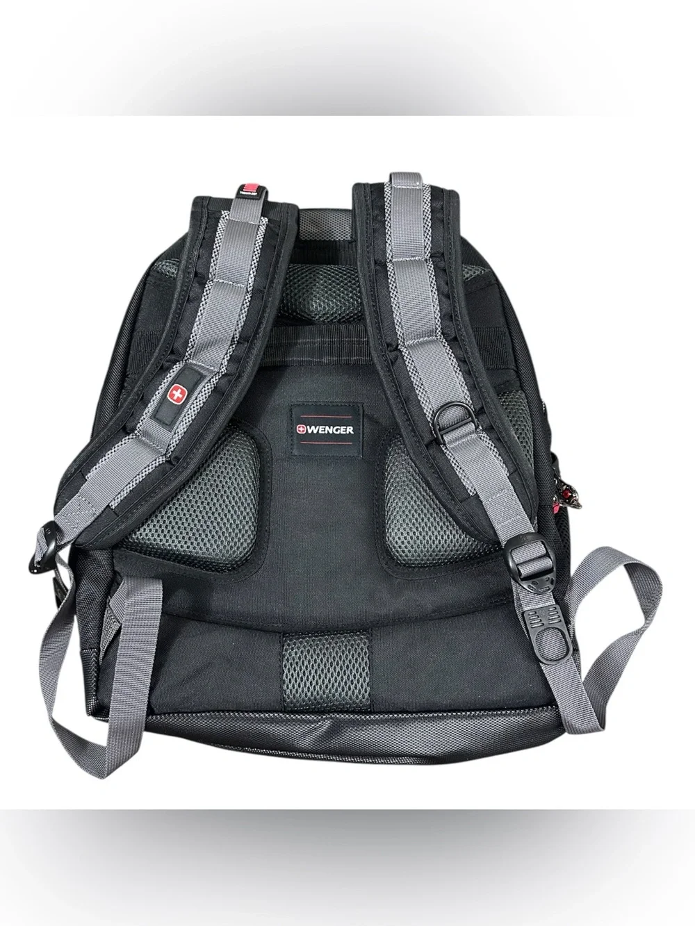 Wenger SwissGear ULINE Laptop Backpack Black Gray Triple Protect Travel Bag